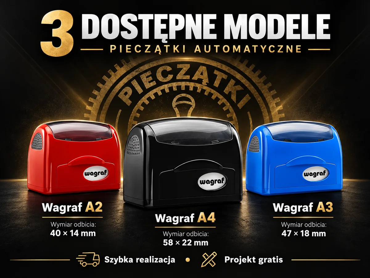 Pieczątki WAGRAF A2, A3 i A4 — MAXTWIN Bydgoszcz